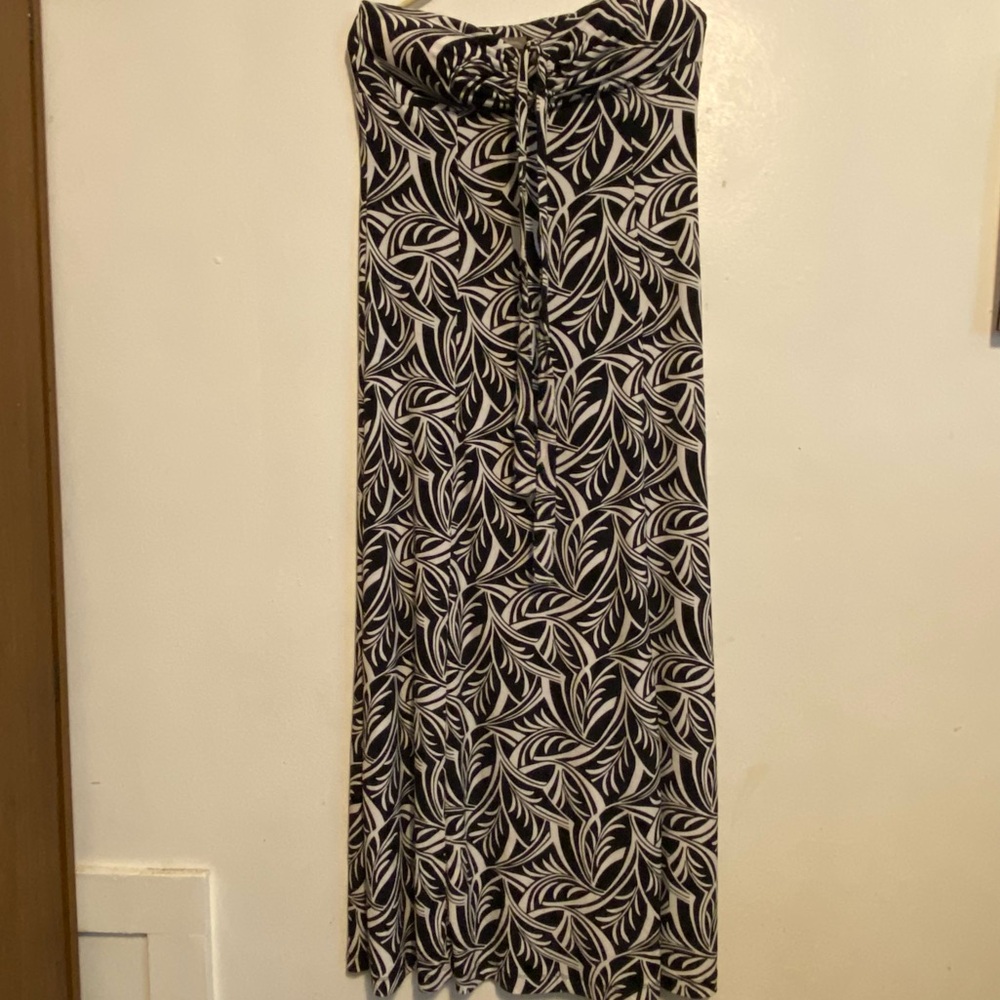 Tommy Bahama Leaf Pattern Maxi Dress Women’s M 8-10 Off Shoulders‎ Whimsigoth